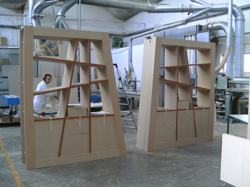 Mobili segato librerie Libreria divisoria con porta